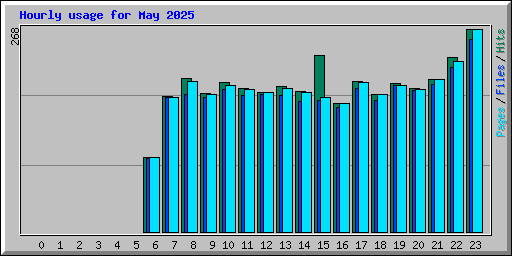 Hourly usage for May 2025