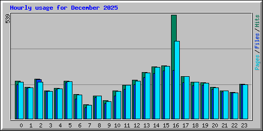 Hourly usage for December 2025